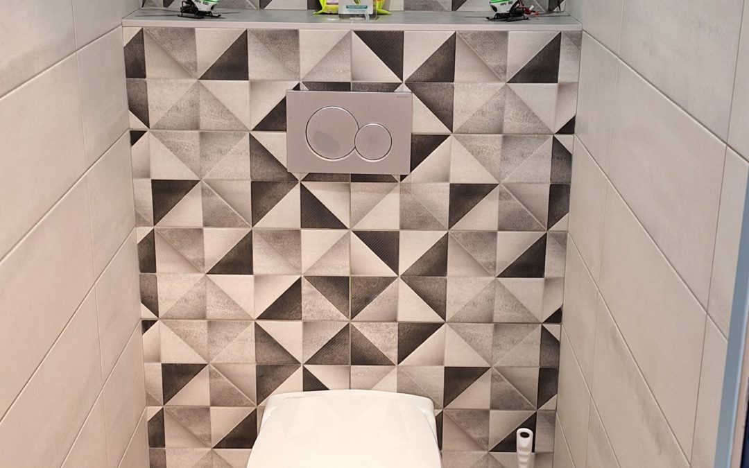 Wc et douche  avec faïence identique